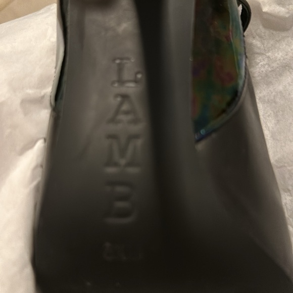 Black patent and black leather cage, design stilettos size 6 1/2 M by LAMB - Picture 8 of 9